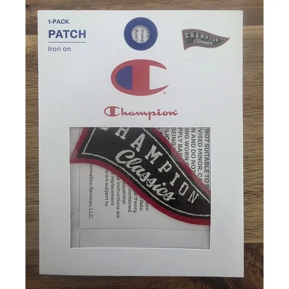 8 Champion Iron-On Embroidered Logo Patches for Apparel, Bags, Crafts #60 - Picture 6 of 8